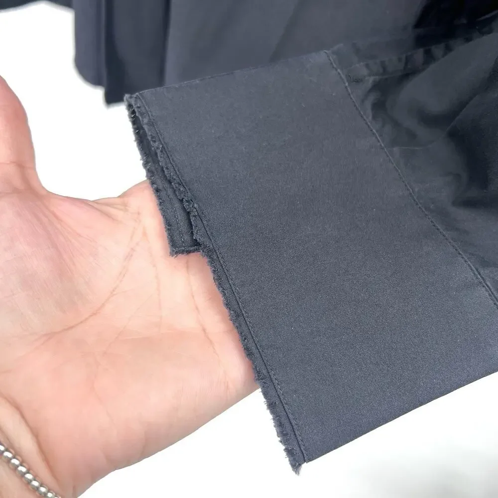 Valentino Black Long Sleeve Button Down Down Dress Shirt Mens Size 43 / 17 - Picture 4 of 8